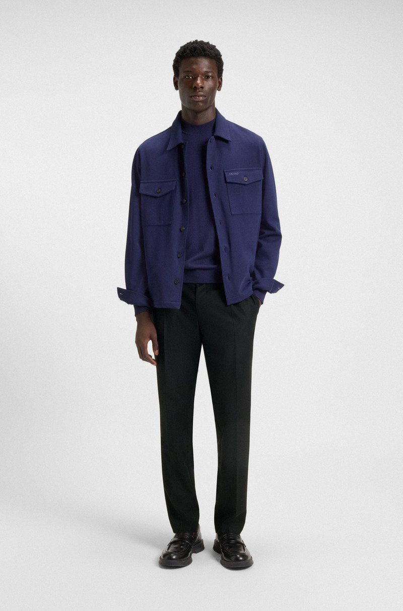 HUGO SLIM-FIT PANTS IN WOOL-BLEND TWILL WITH STRETCH outlook