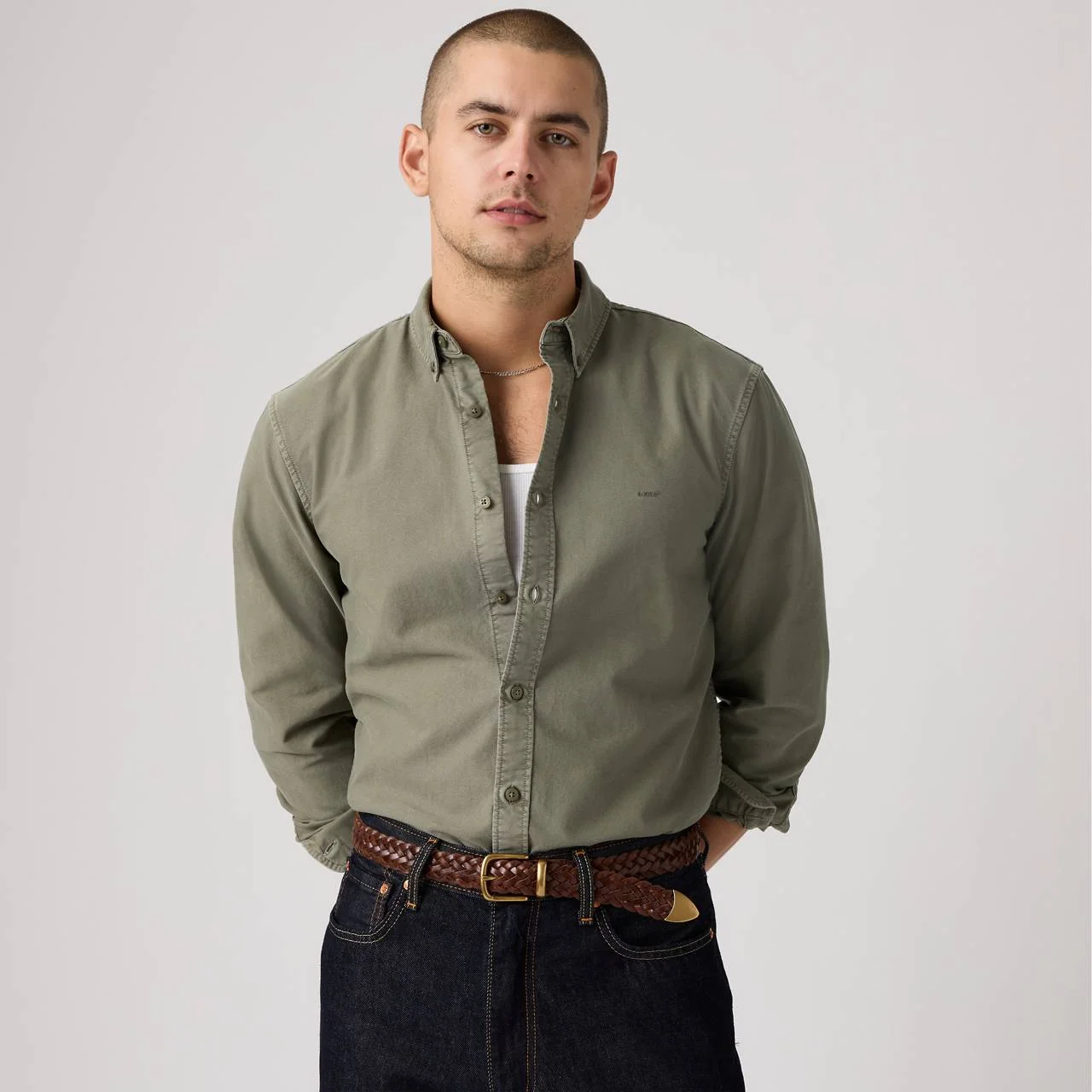 AUTHENTIC BUTTON-DOWN GARMENT DYE SHIRT - 1