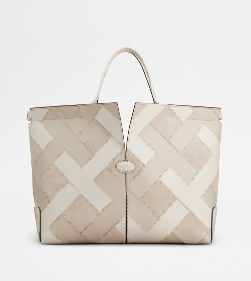 TOD'S DI BAG FOLIO IN LEATHER MEDIUM - BEIGE, OFF WHITE 1