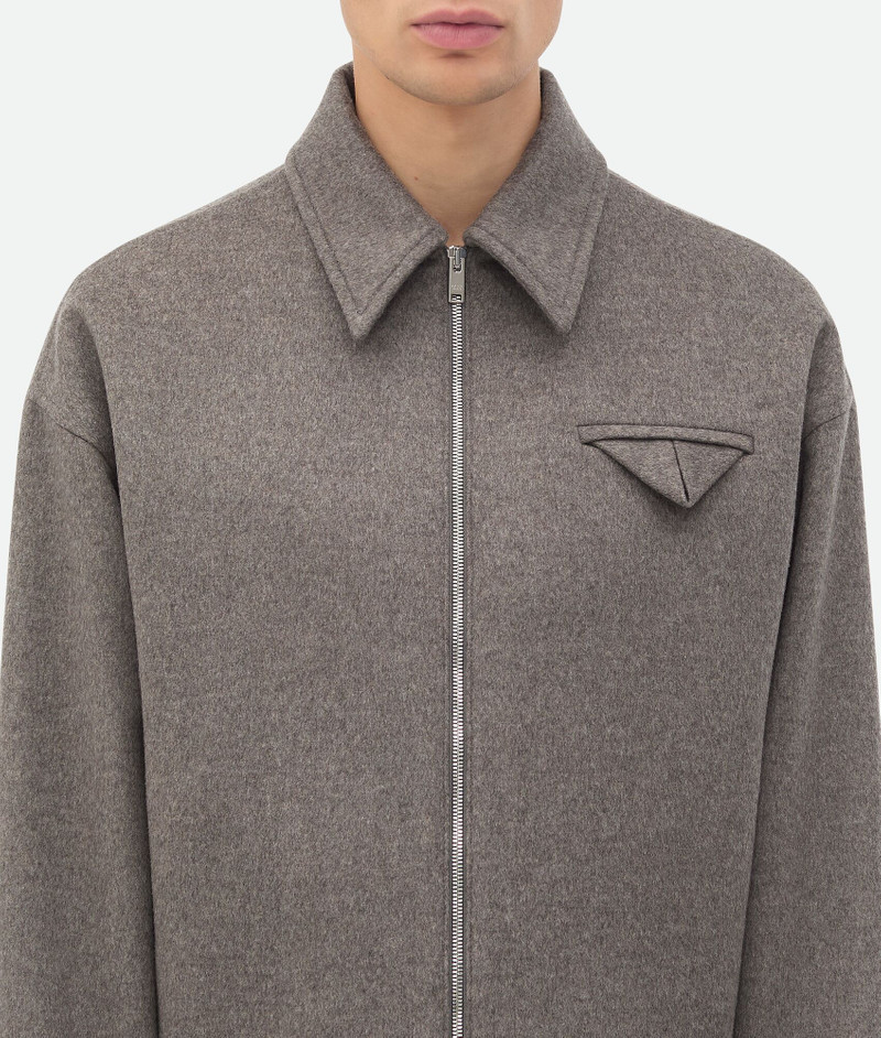 Double Wool Cashmere Kimono Blouson 4