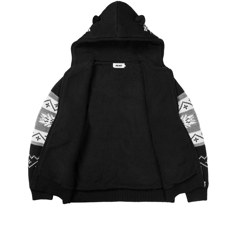 PALACE LOVES ME HOODED KNIT BLACK 3