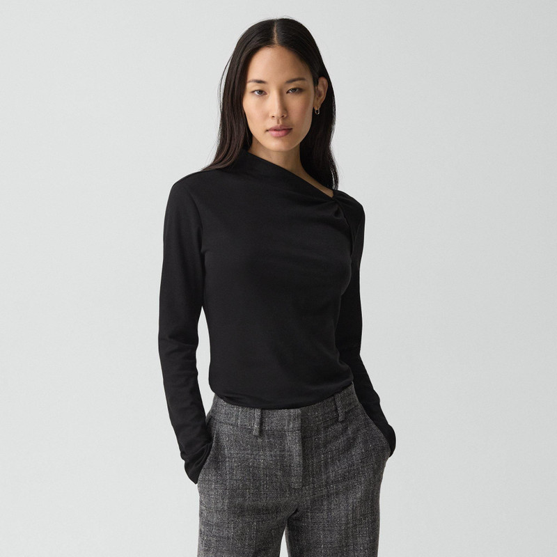 Twist Neck Top in Cotton Jersey 2