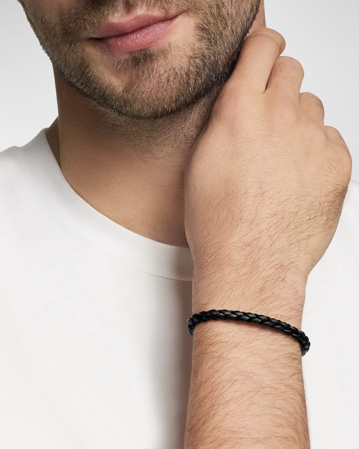 Men's Chevron Woven Rubber Bracelet, 6mm - 2