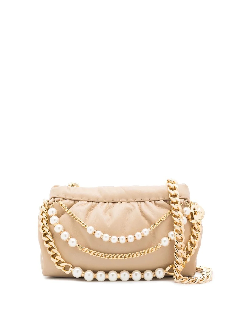 Glam pearl-embellished shoulder bag - 1