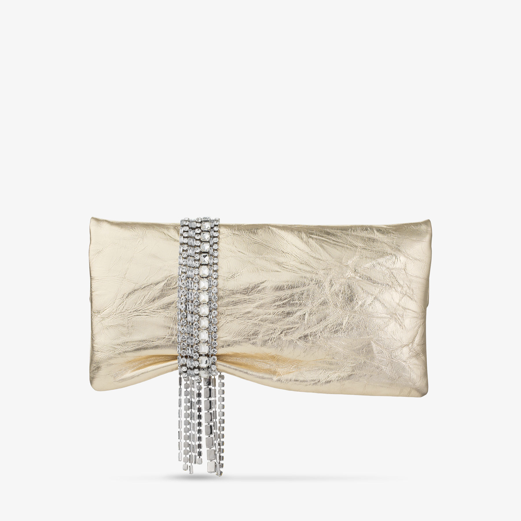 Zandra
Platinum Vintage Metallic Leather Clutch Bag - 6