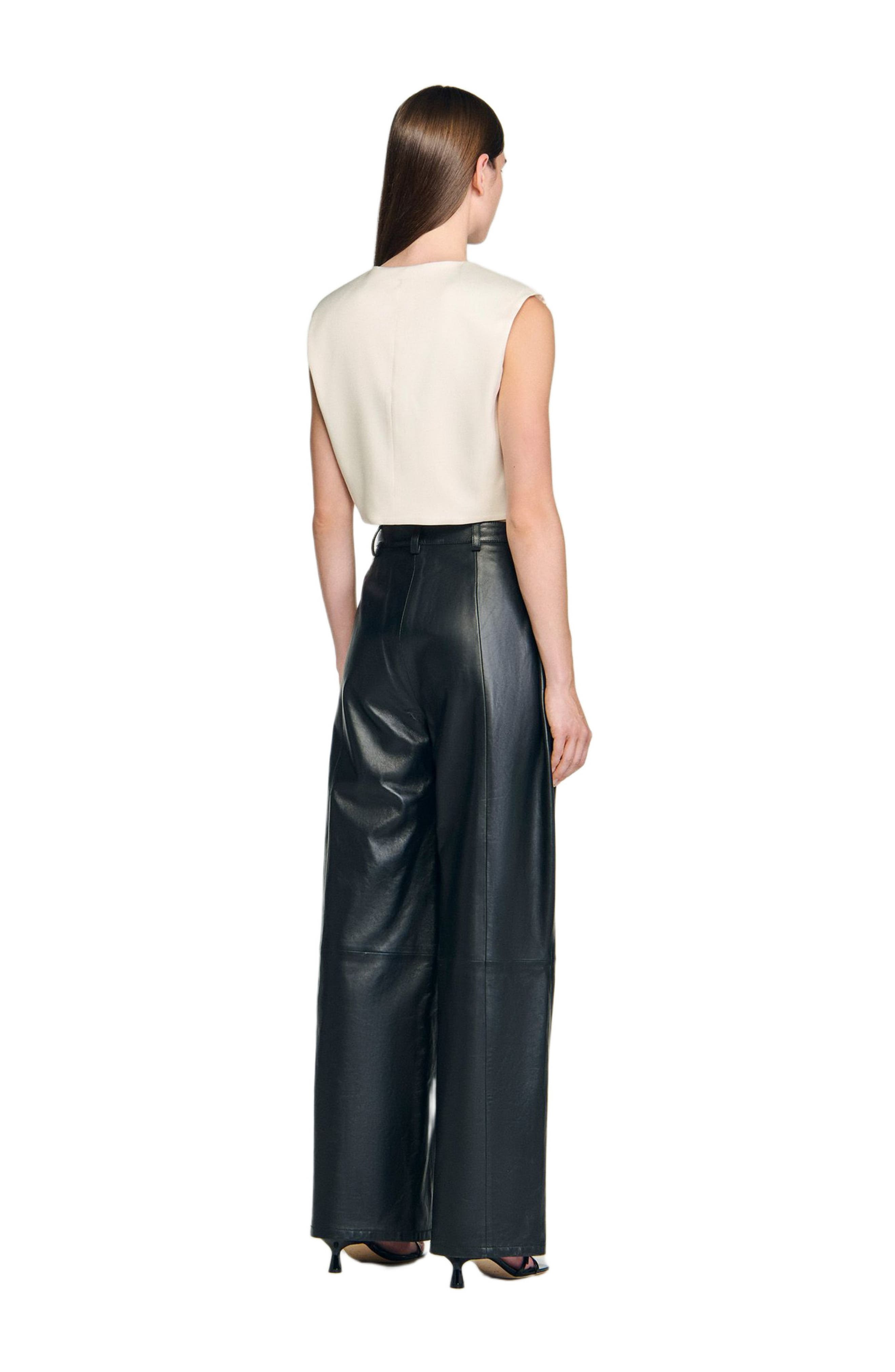 SANDRO Satin crop top in Ecru at Nordstrom - 2