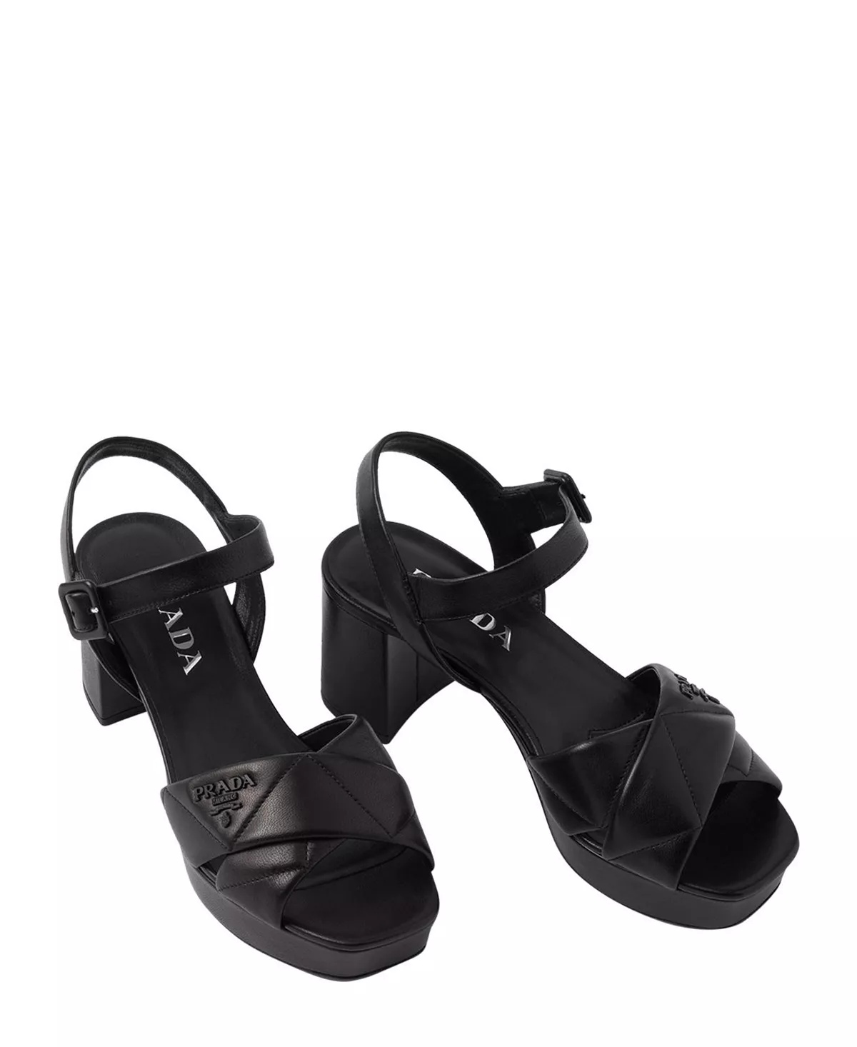 Women's Quilted Nappa Leather Platform Sandals - 3