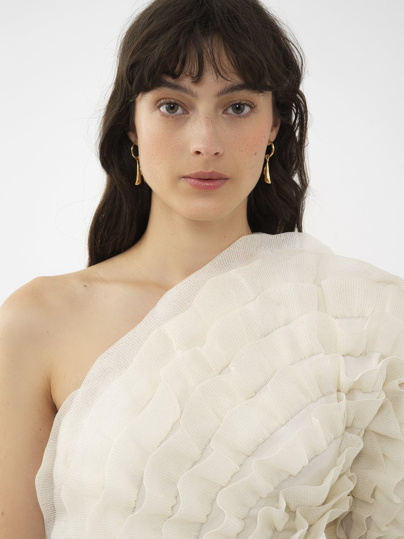 ONE-SHOULDER FITTED LONG DRESS 6