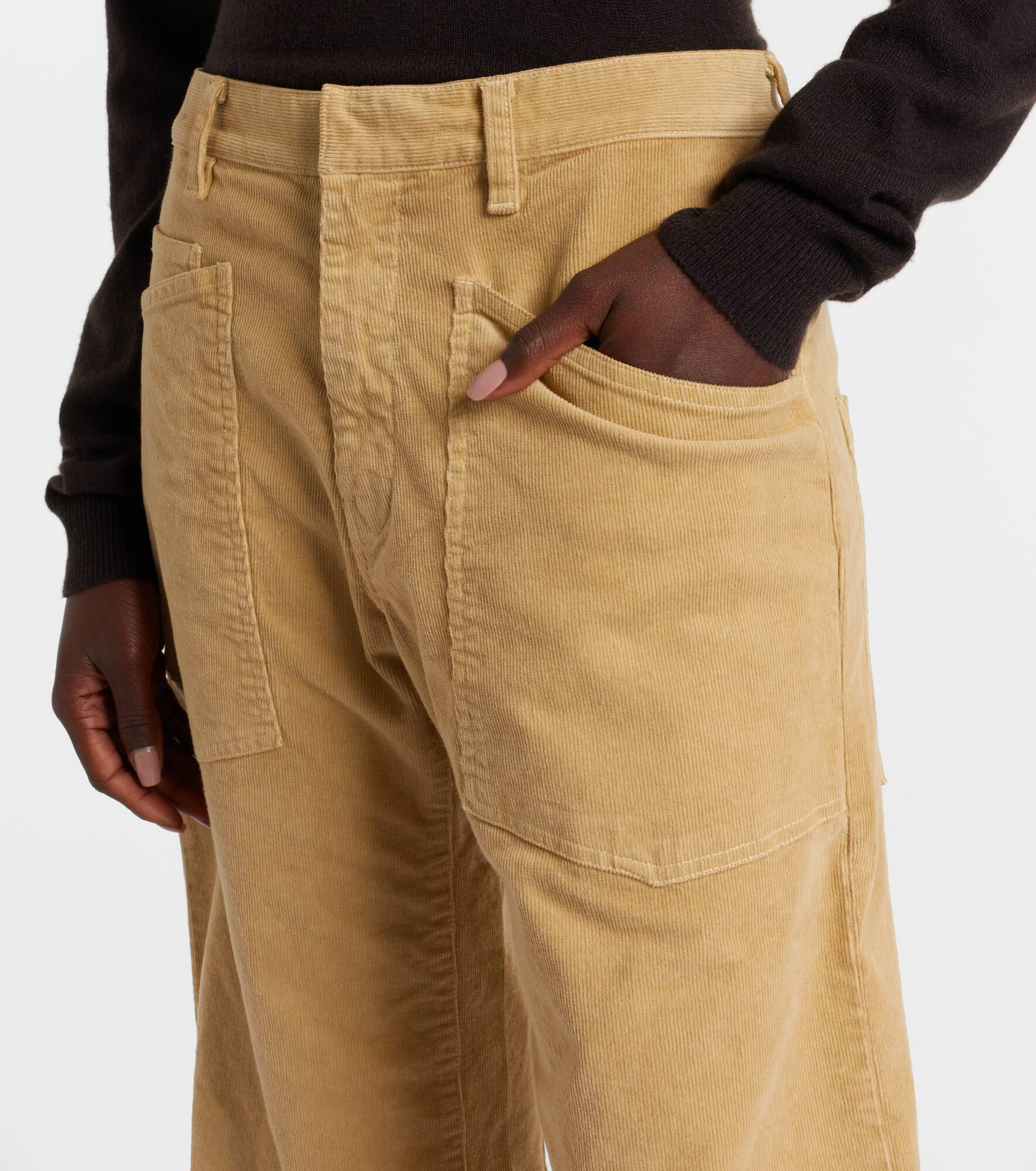 Shon cotton-blend barrel-leg pants - 4
