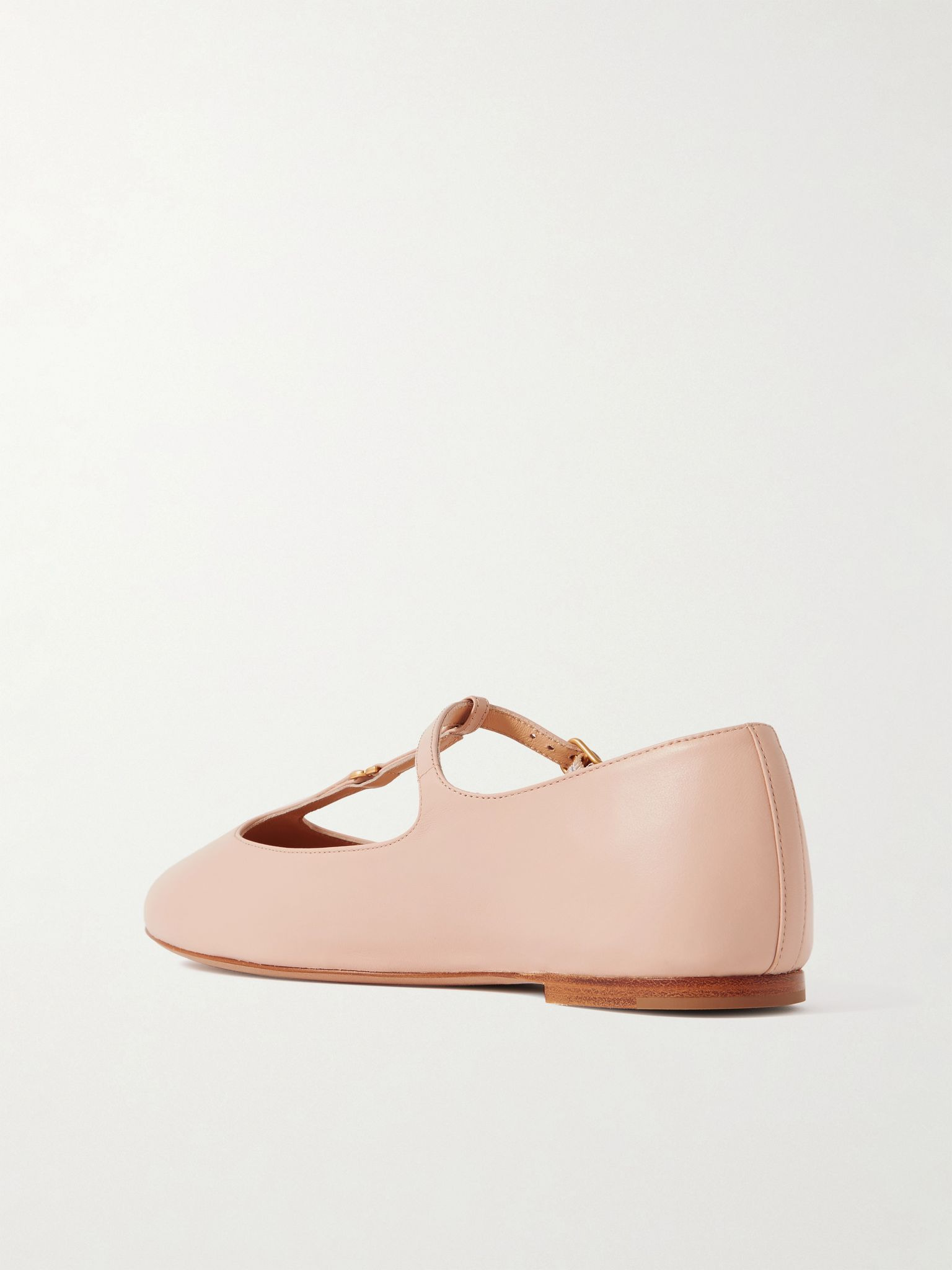 Marcie embellished leather ballet flats Baby pink - 3