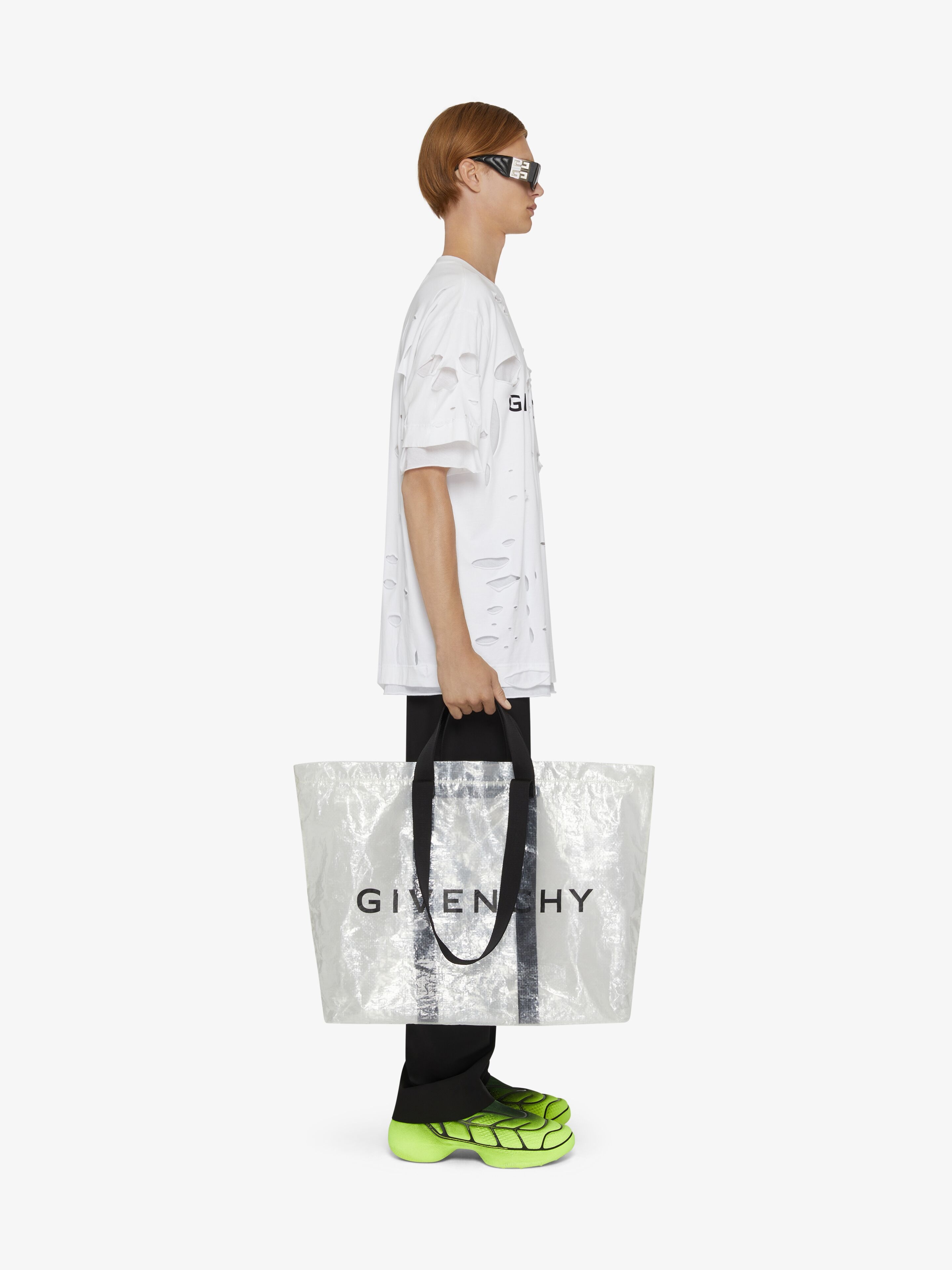 GIVENCHY OVERSIZED T-SHIRT IN COTTON WITH DESTROYED EFFECT - 3
