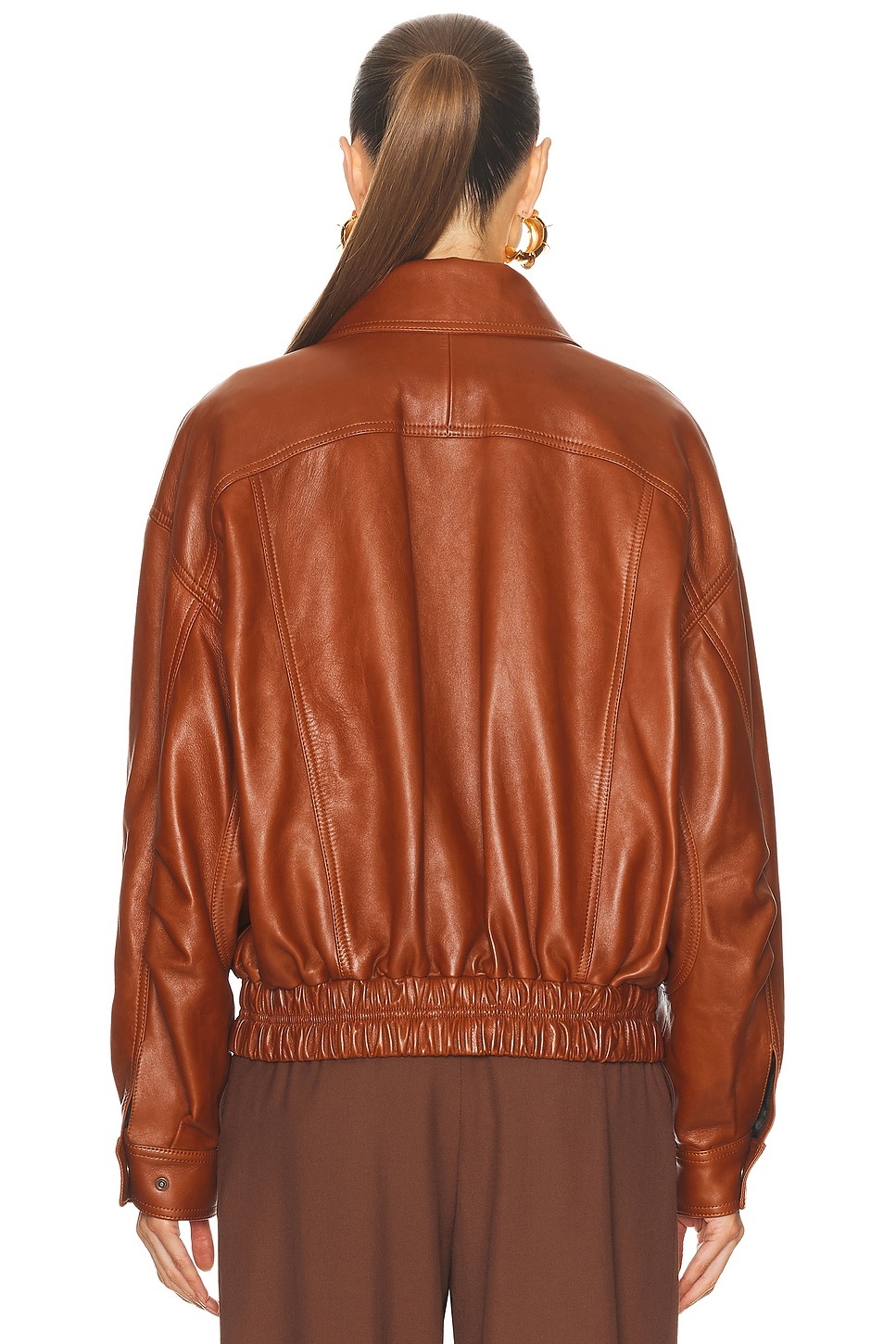 Leather Bomber Jacket - 4
