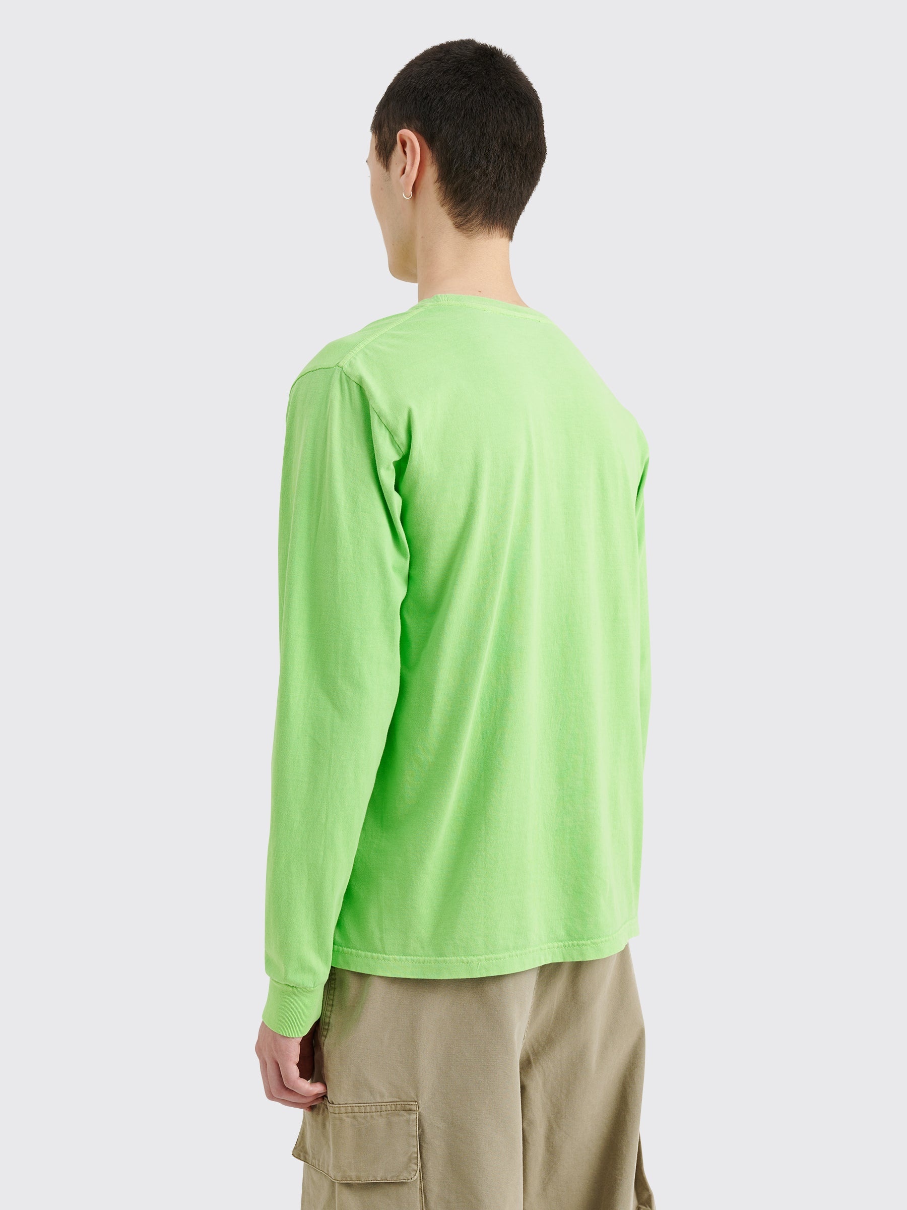 NOAH LONG SLEEVE CORE LOGO POCKET TEE JASMINE GREEN - 3