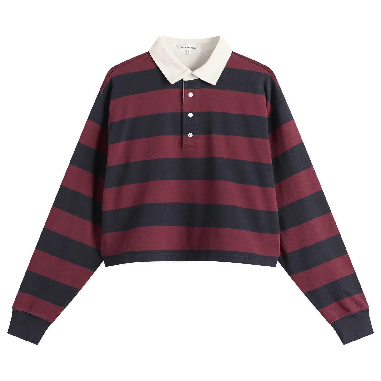 Good American Cropped Rugby Polo Top - 1