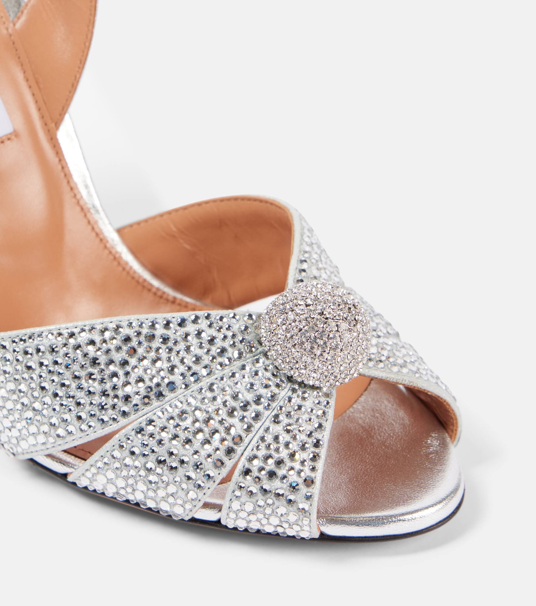 Italian Flirt 105 metallic leather sandals - 5