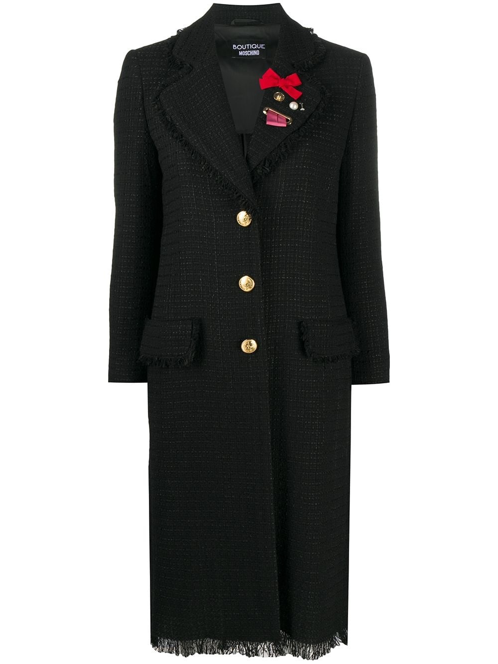 wool fitted overcoat - 1