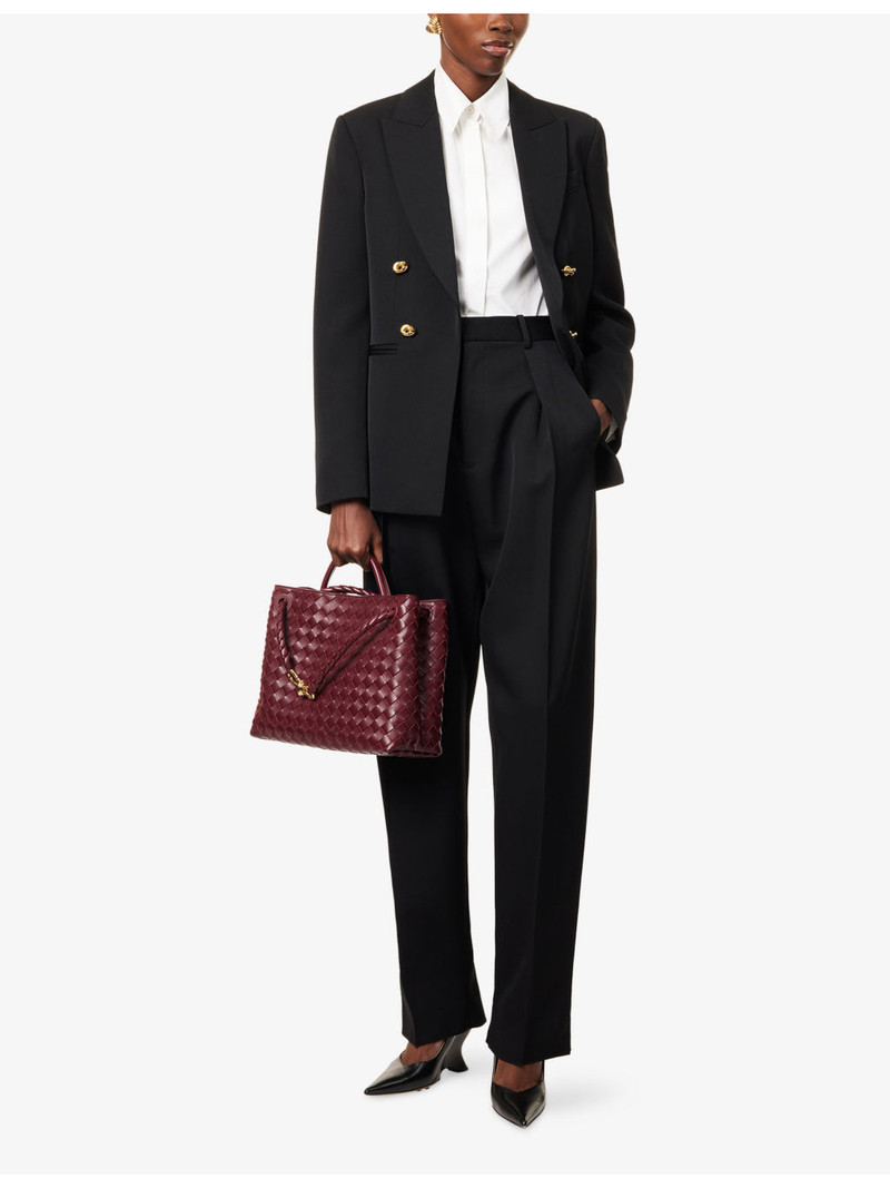 Bottega Veneta Knot Peak-Lapels Wool Jacket outlook