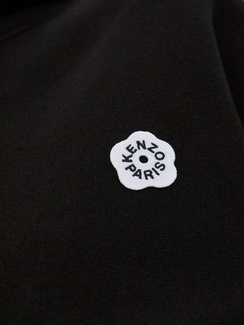 logo-embroidery cotton hoodie - 5