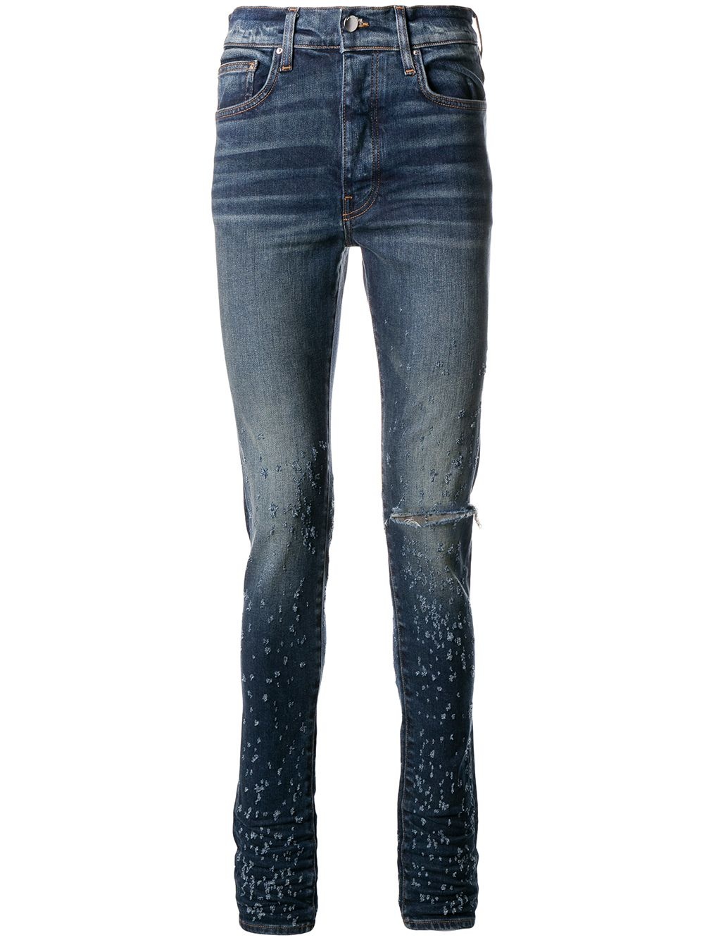 distressed-effect skinny jeans - 1