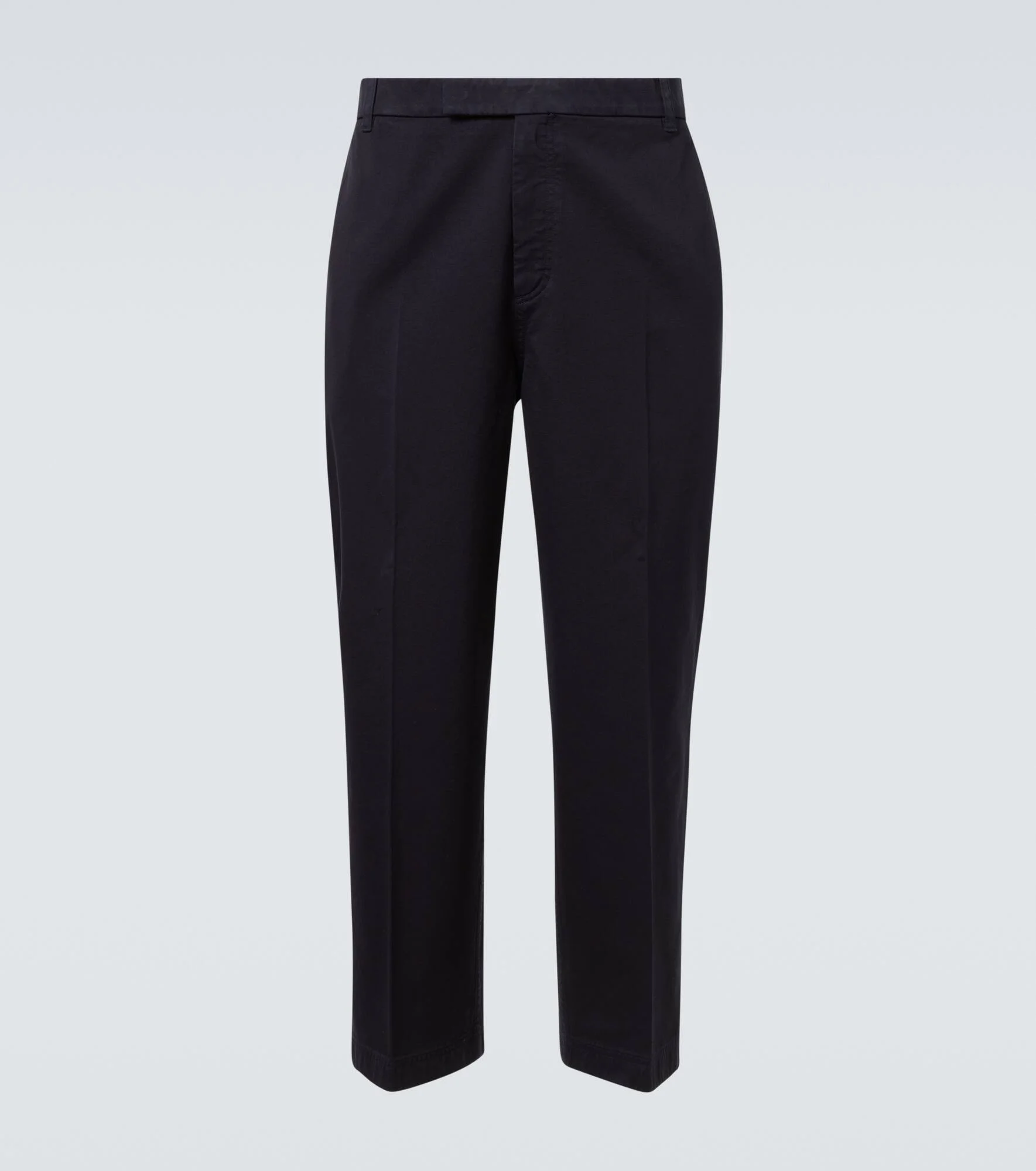 Cotton twill straight pants - 1