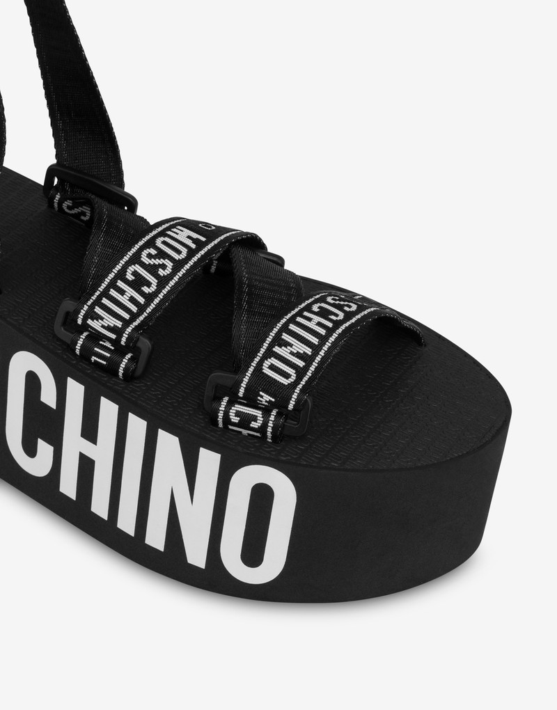 MAXI LOGO WEDGE SANDALS 4