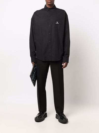 BALENCIAGA Large Fit logo-embroidered shirt outlook