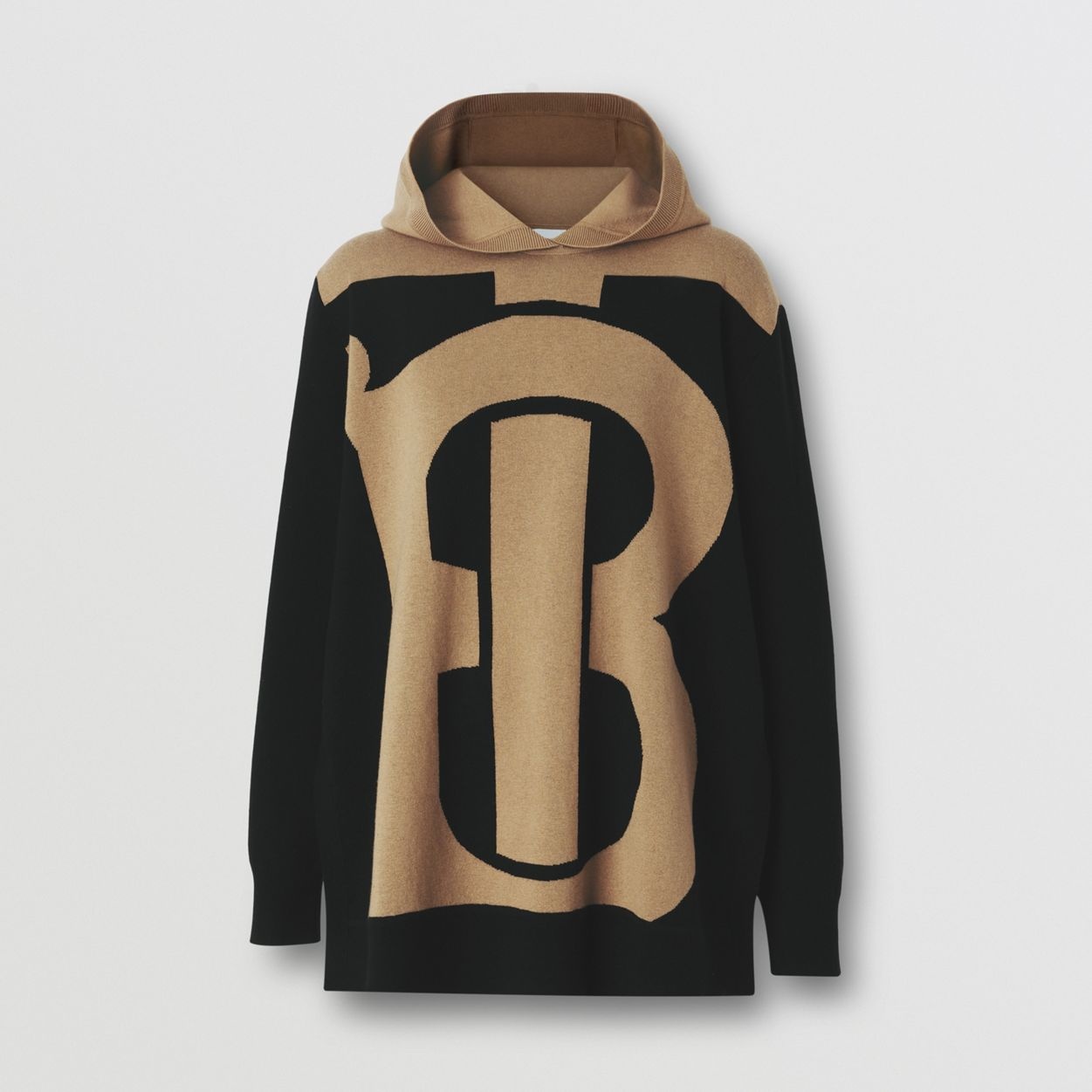 Monogram Motif Cashmere Blend Hoodie - 1