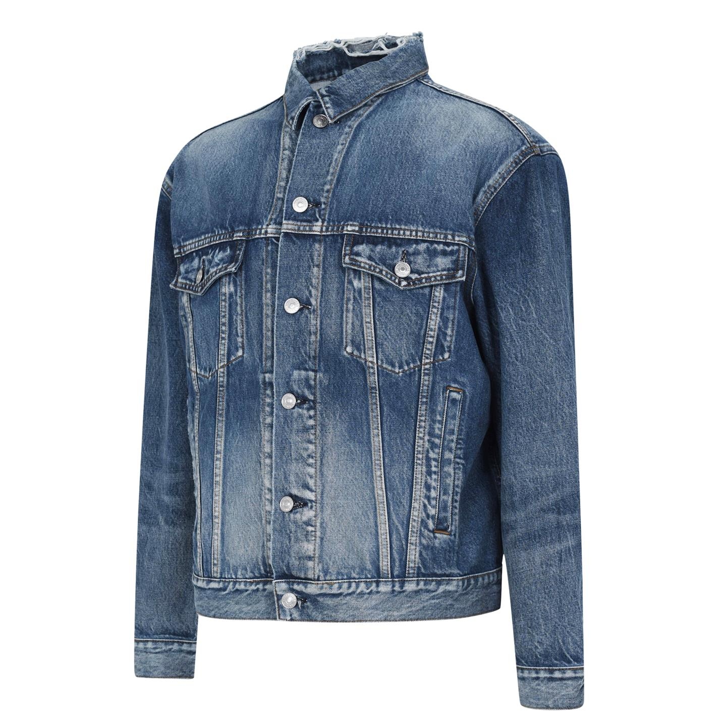 REAR LOGO DENIM JACKET - 8