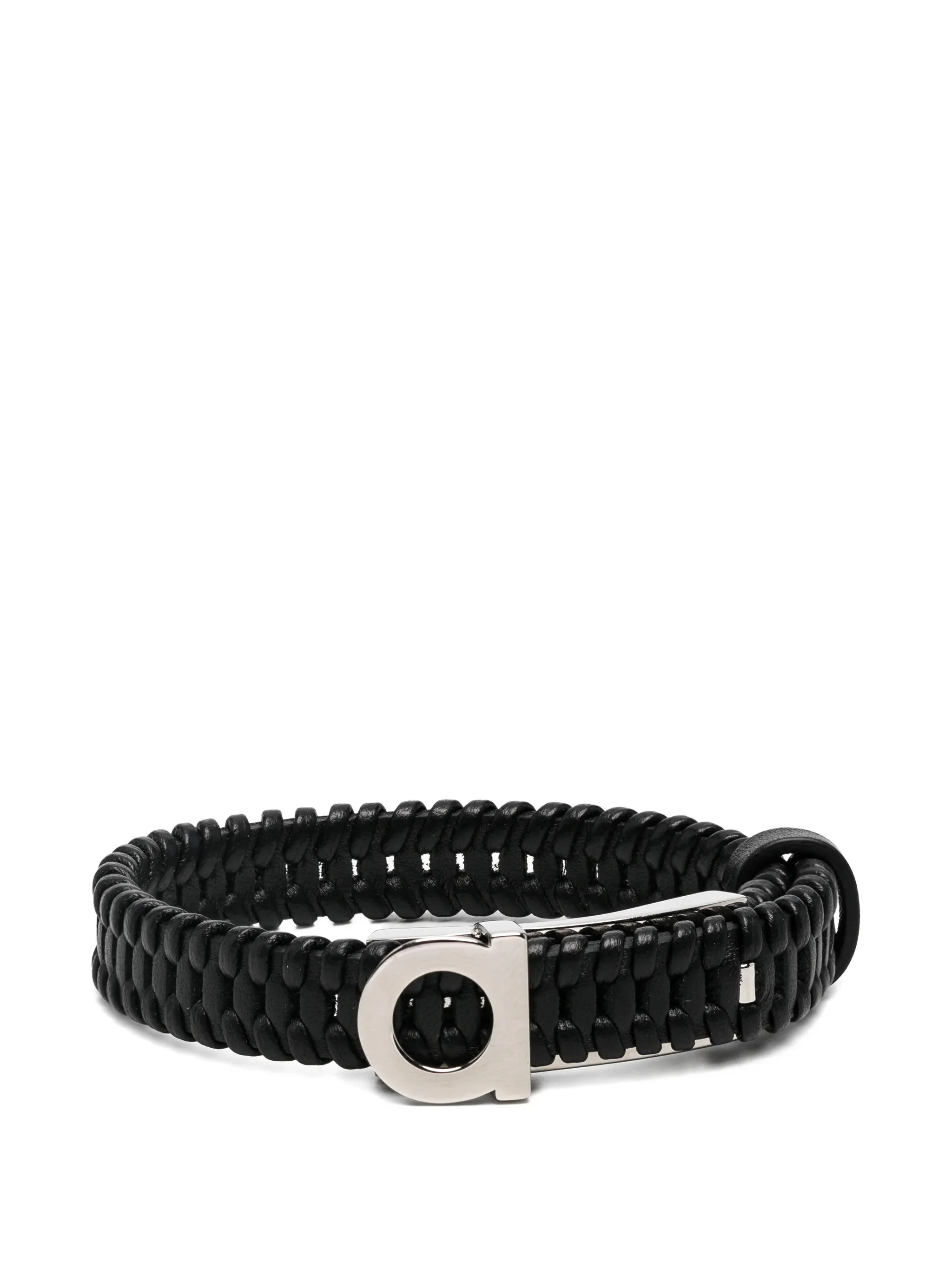 Ferragamo Gancini Braided Leather Bracelet - 1