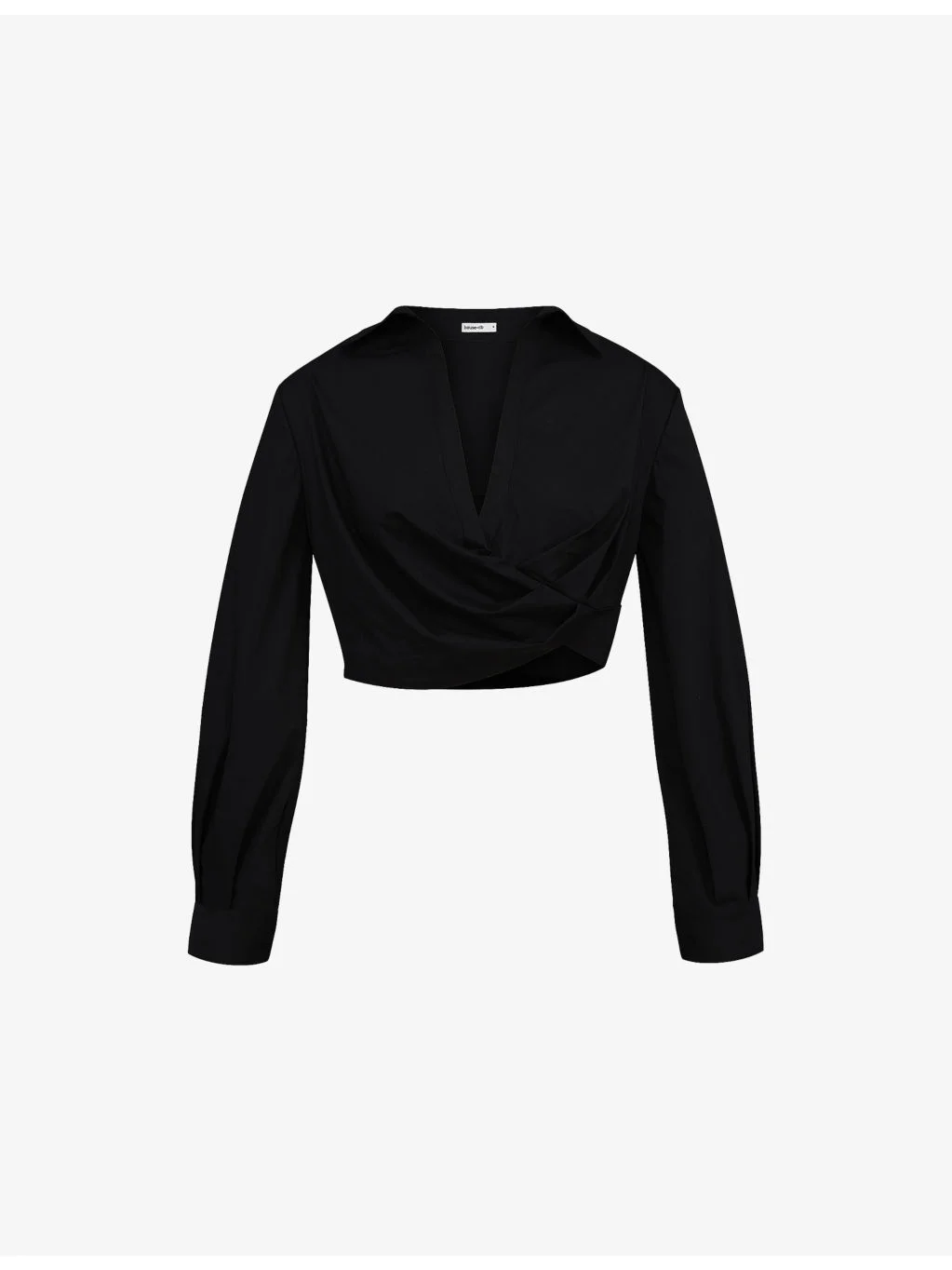 Ivara Long-Sleeve Cropped Stretch-Cotton Shirt - 1