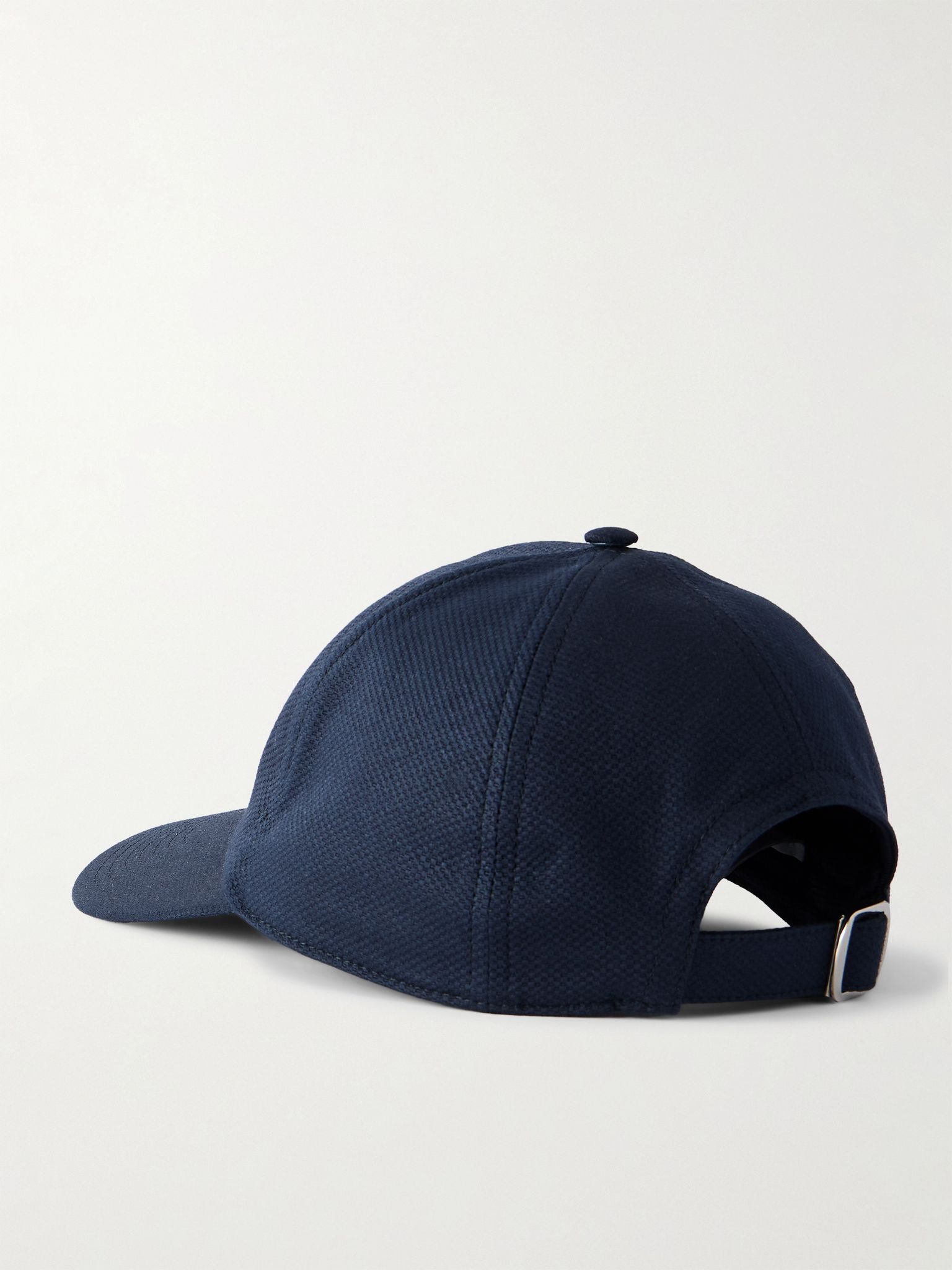 Logo-Embroidered Cotton-Blend Canvas Baseball Cap Navy - 3