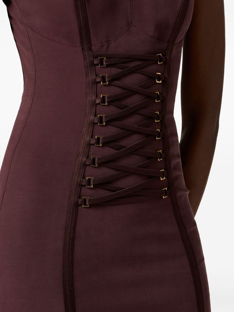 crossover lace-detail midi dress 5
