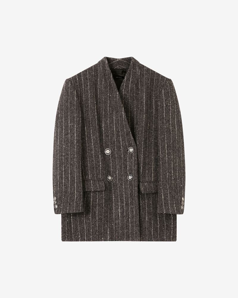 LILA WOOL DOUBLE-BREASTED COAT - 1