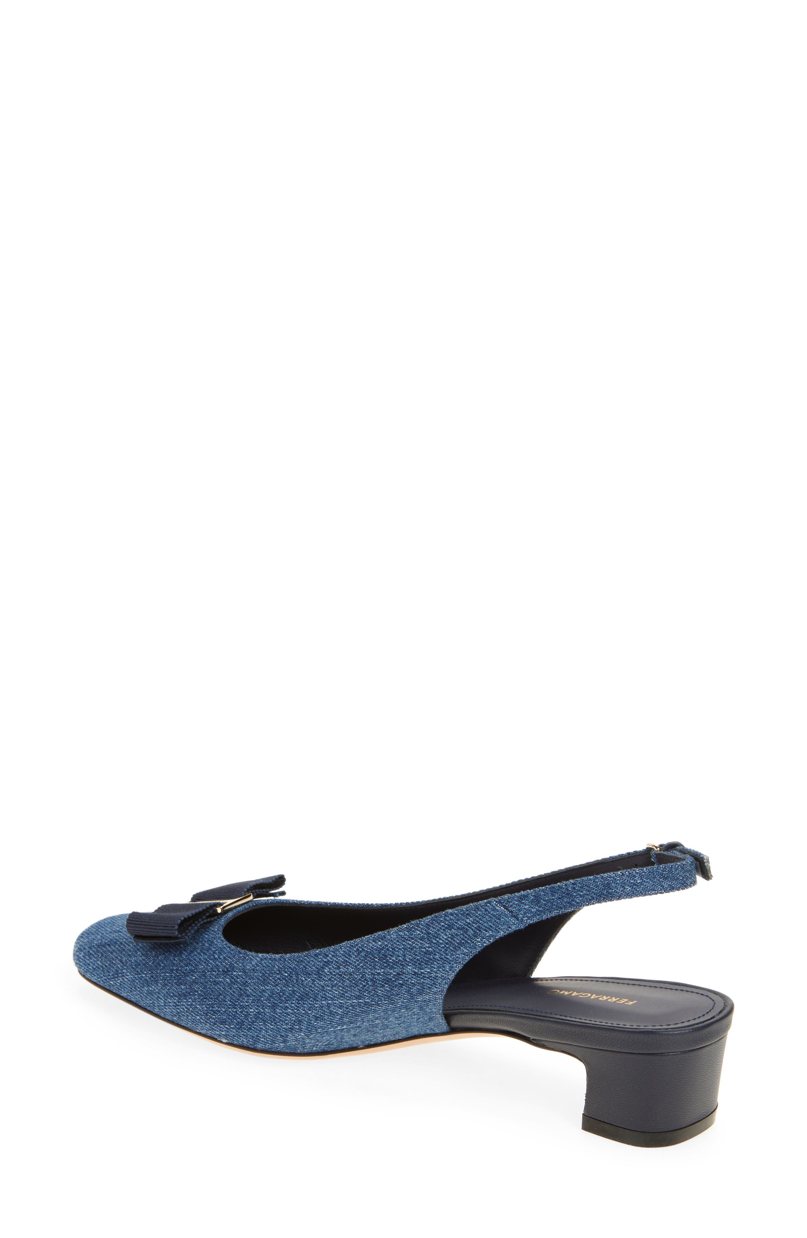 FERRAGAMO Rivada Slingback Pump in Denim at Nordstrom - 2