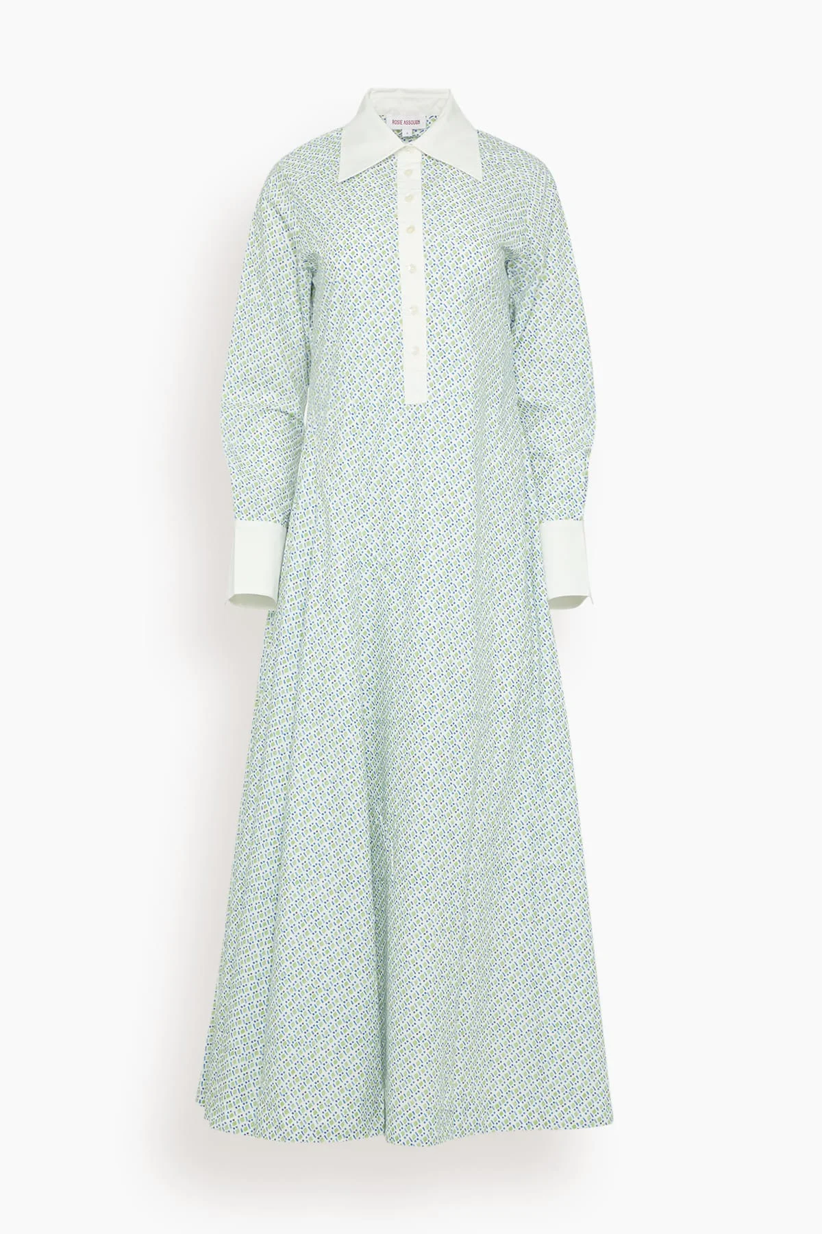 Groovy Shirtdress in Blue/Green - 1