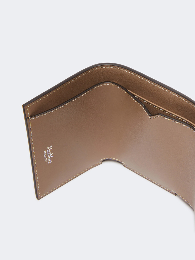 Max Mara COMPACTWALLET2 Leather tri-fold purse - MUD outlook