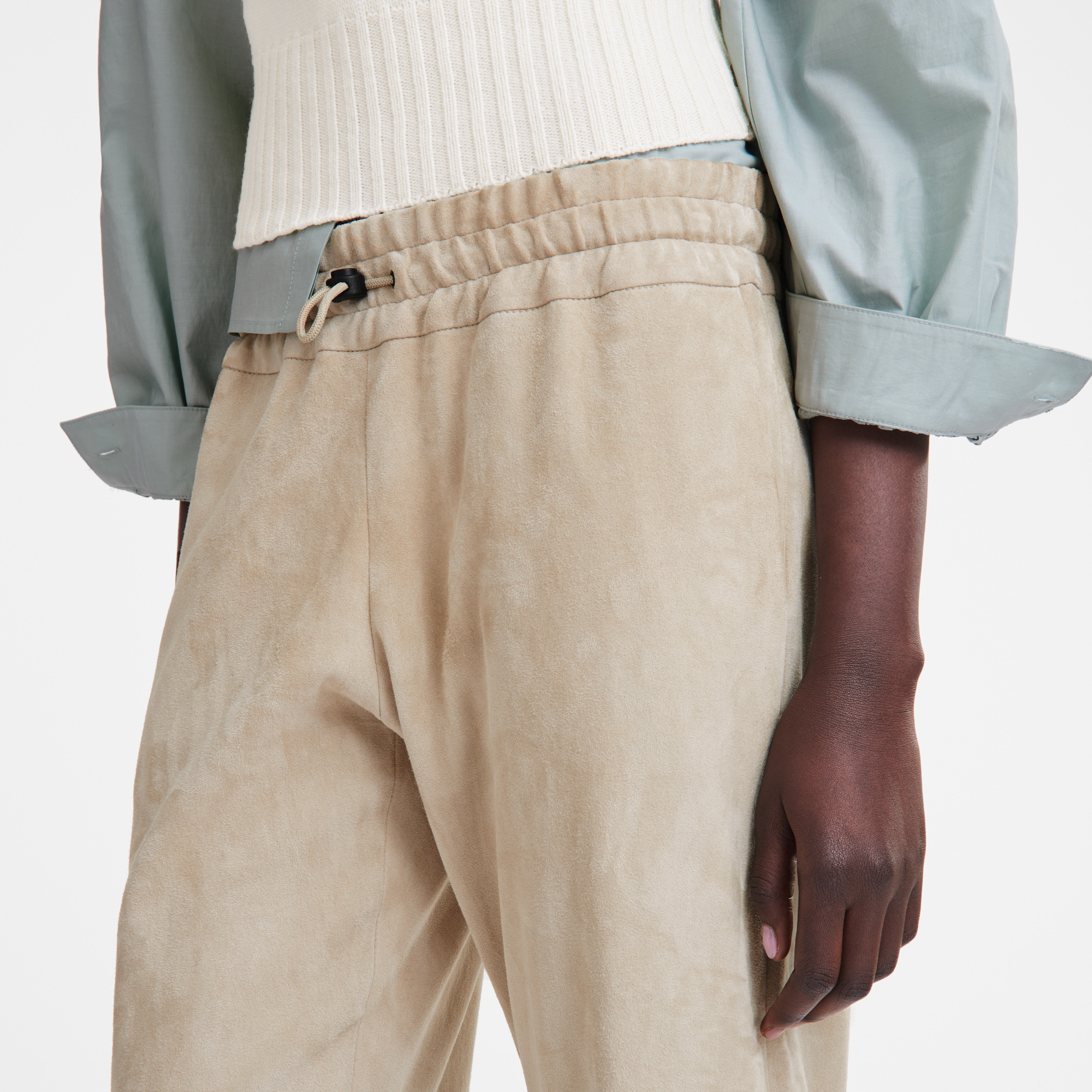Leather straight pants Linen - Leather - 5