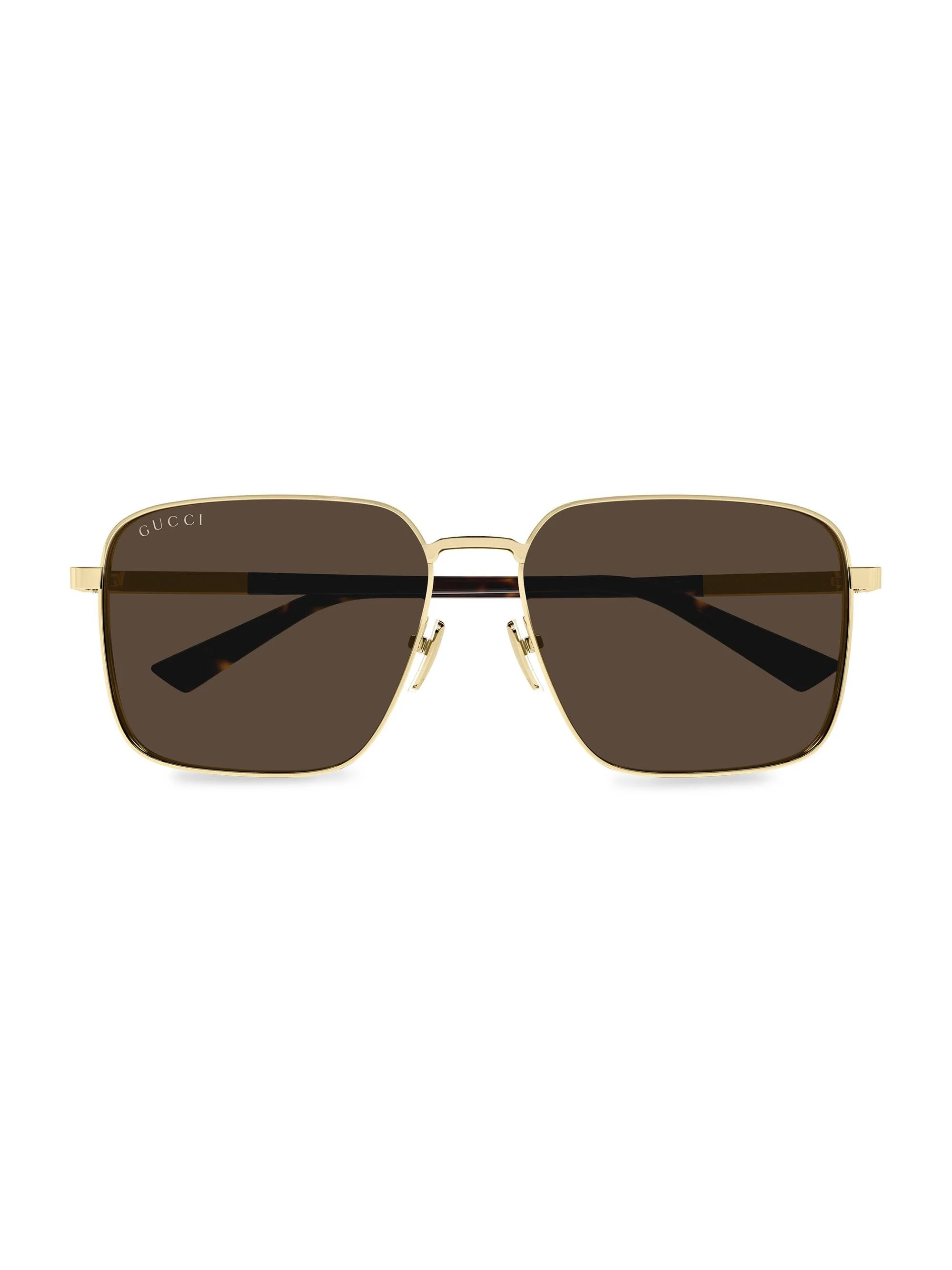 Women's Subtle Web 60MM Square Sunglasses - Gold Brown - 1