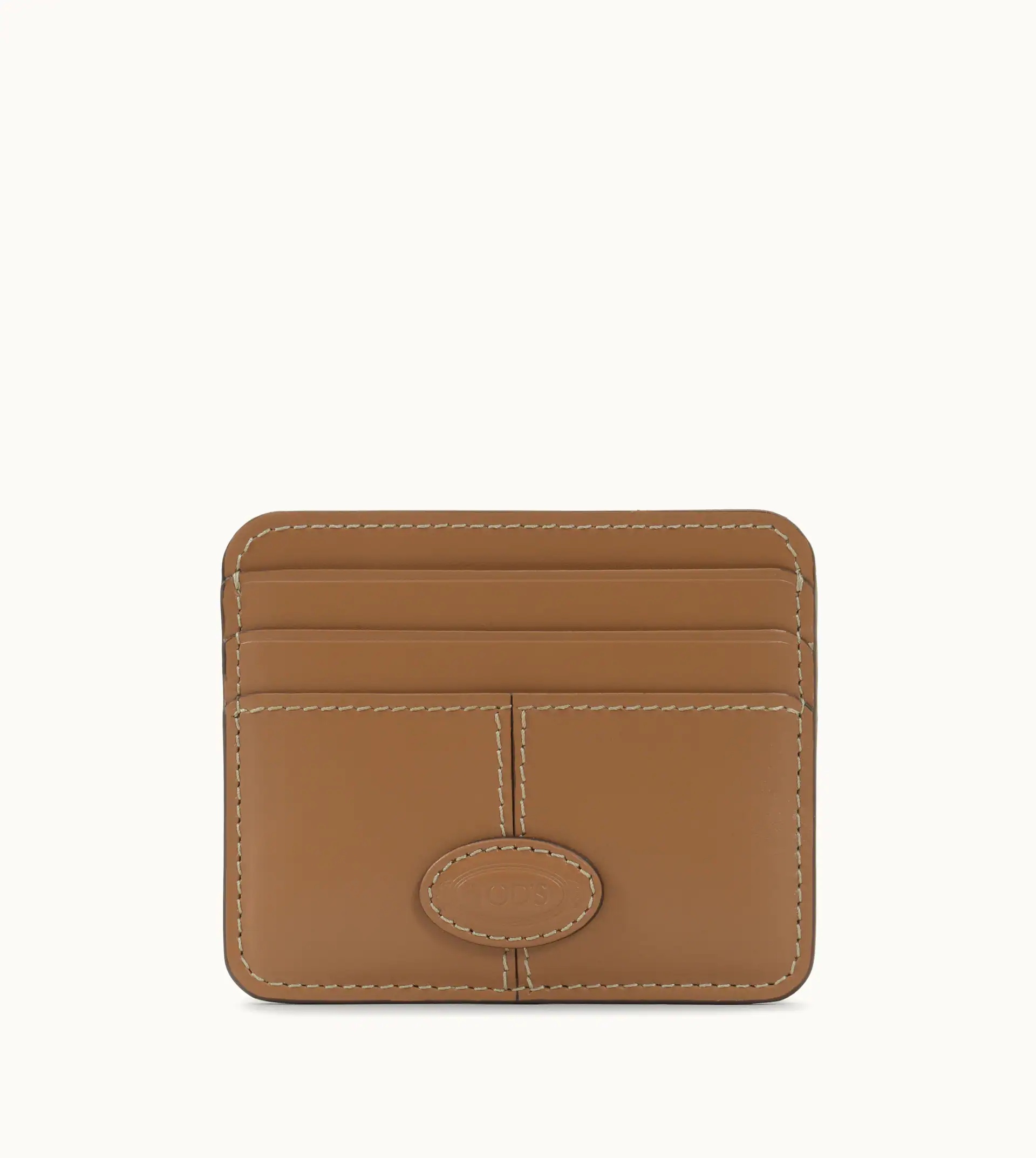 CREDIT CARD HOLDER IN LEATHER - BROWN - 1