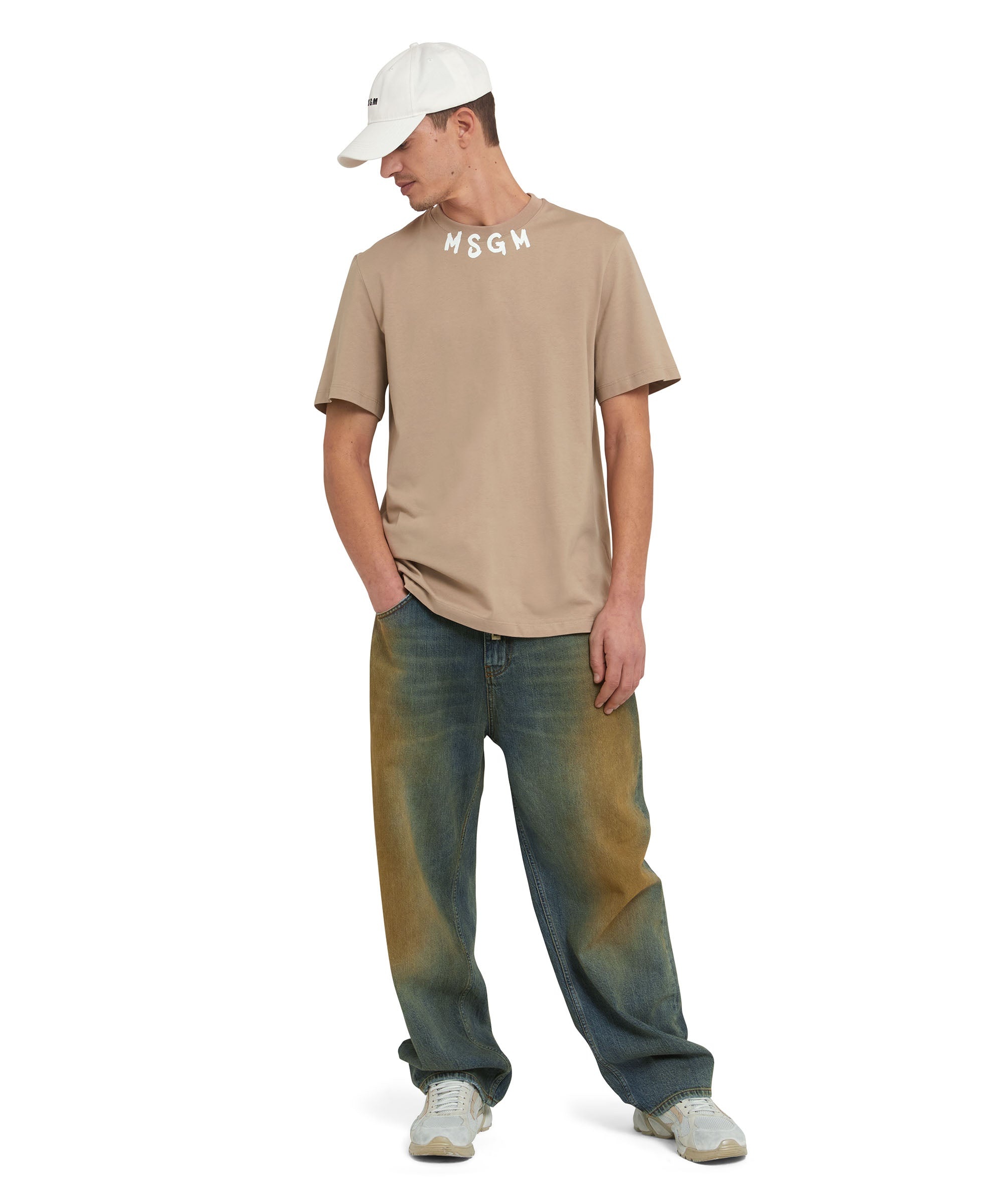 T-Shirt with brushstroke logo - 5