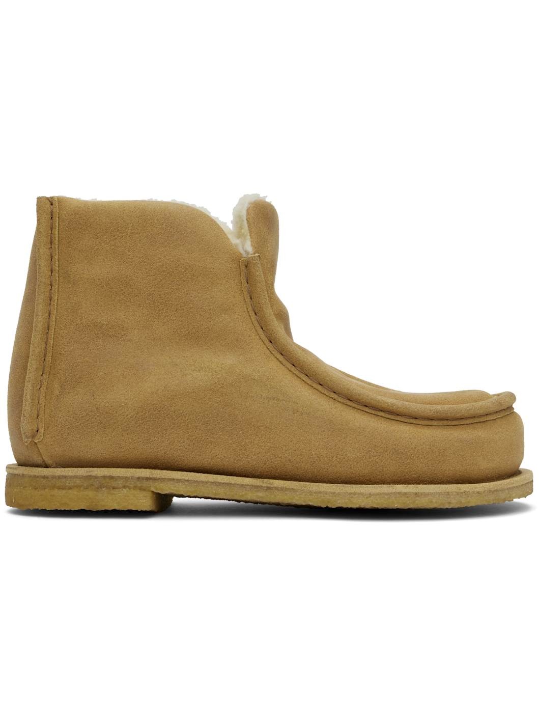 Tan Nubuck Boots - 1