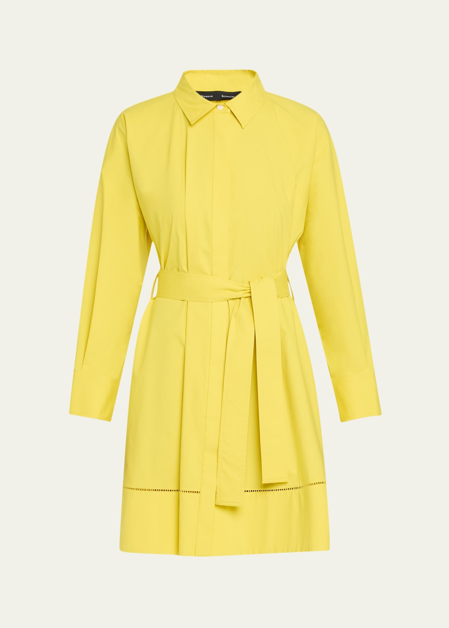 Sammy Belted Ladder Stitch Poplin Dress - 1