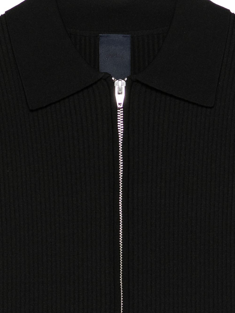 ribbed zipped cardigan 3