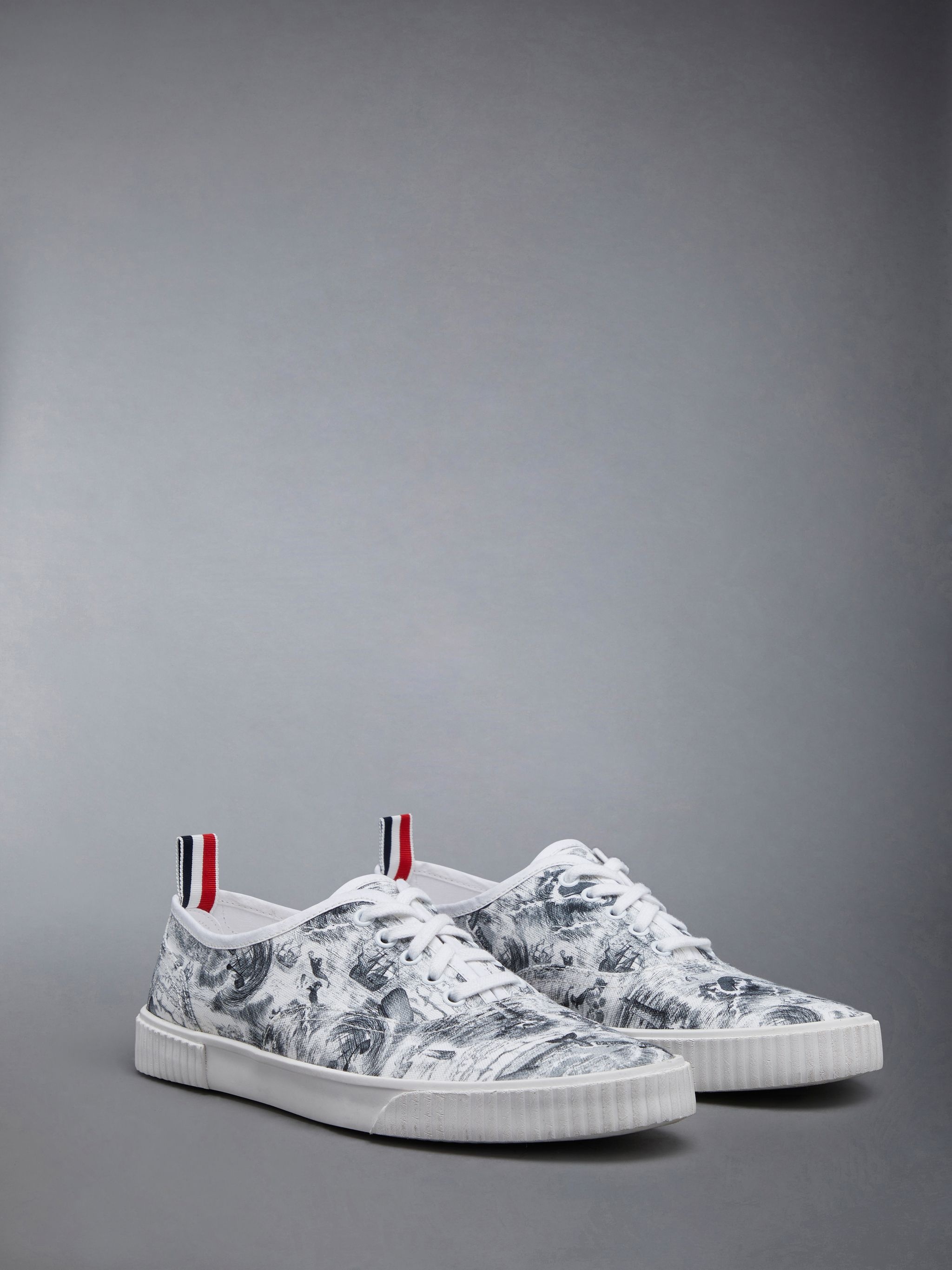 Nautical Toile Canvas Rubber Sole Heritage Trainer - 2