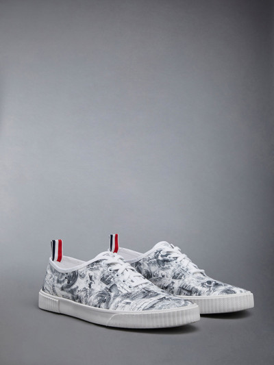 Thom Browne Nautical Toile Canvas Rubber Sole Heritage Trainer outlook