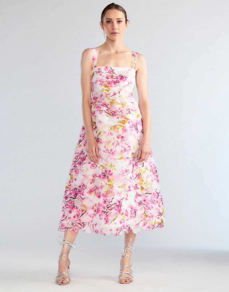 Scalloped Petal Midi Dress 3