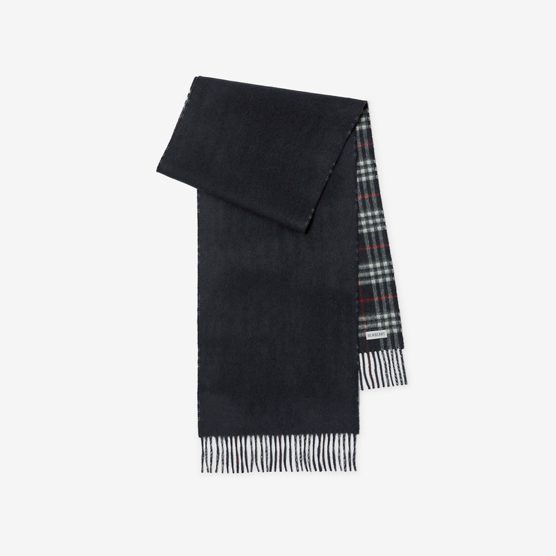 Check Cashmere Reversible Scarf 1
