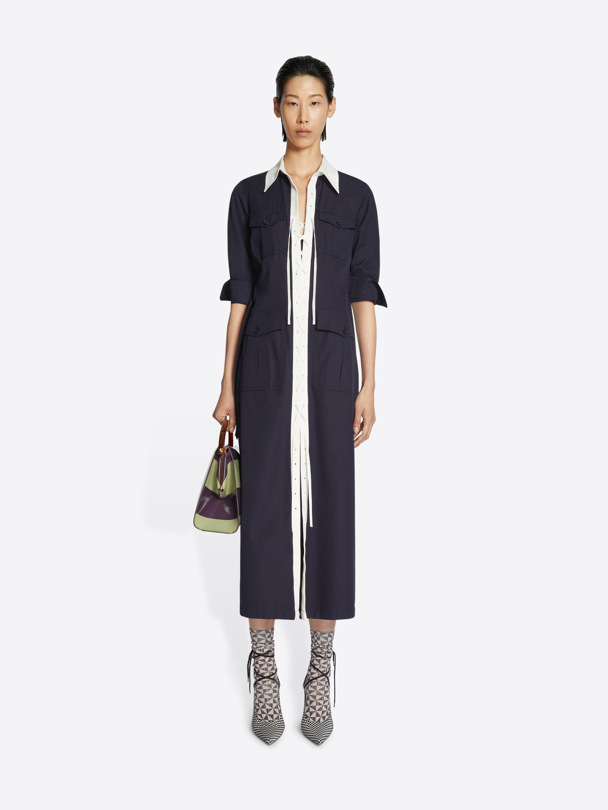 LACED SHIRT DRESS - 2