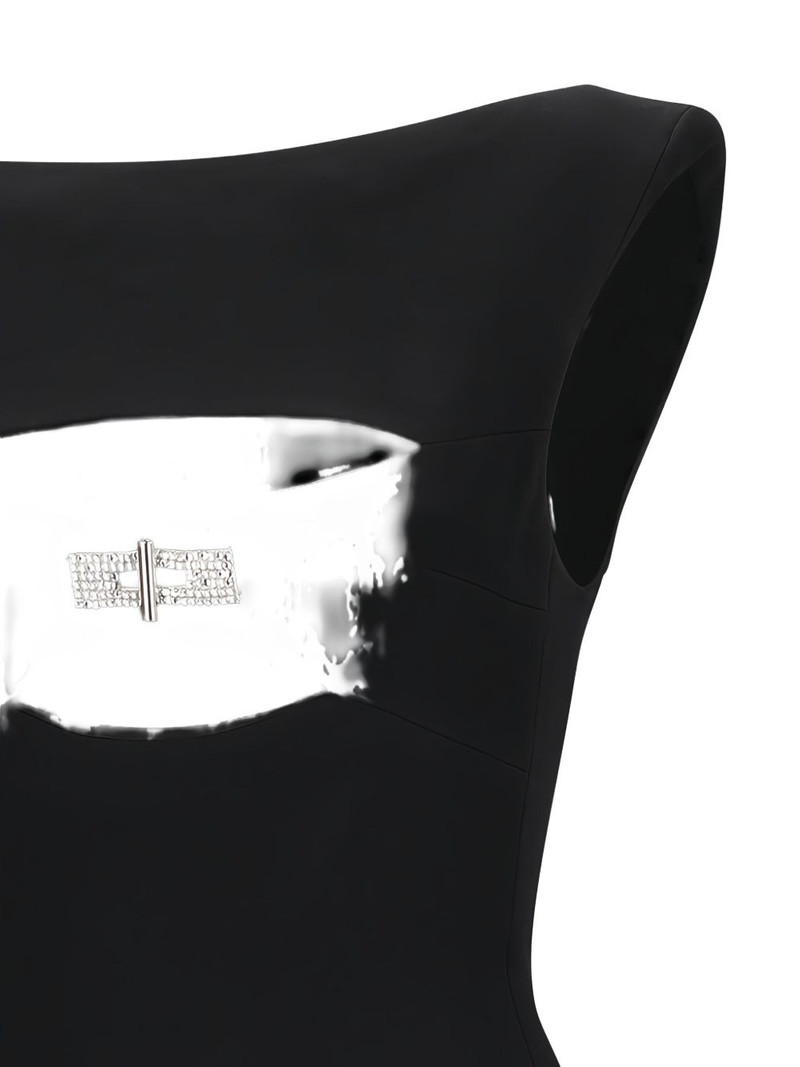 cut-out crystal buckle dress 3