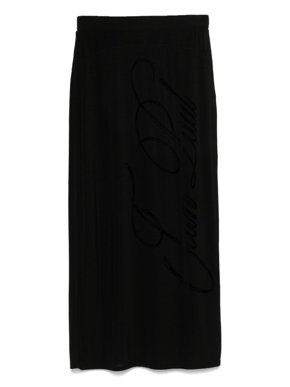 flocked-logo midi skirt - 1